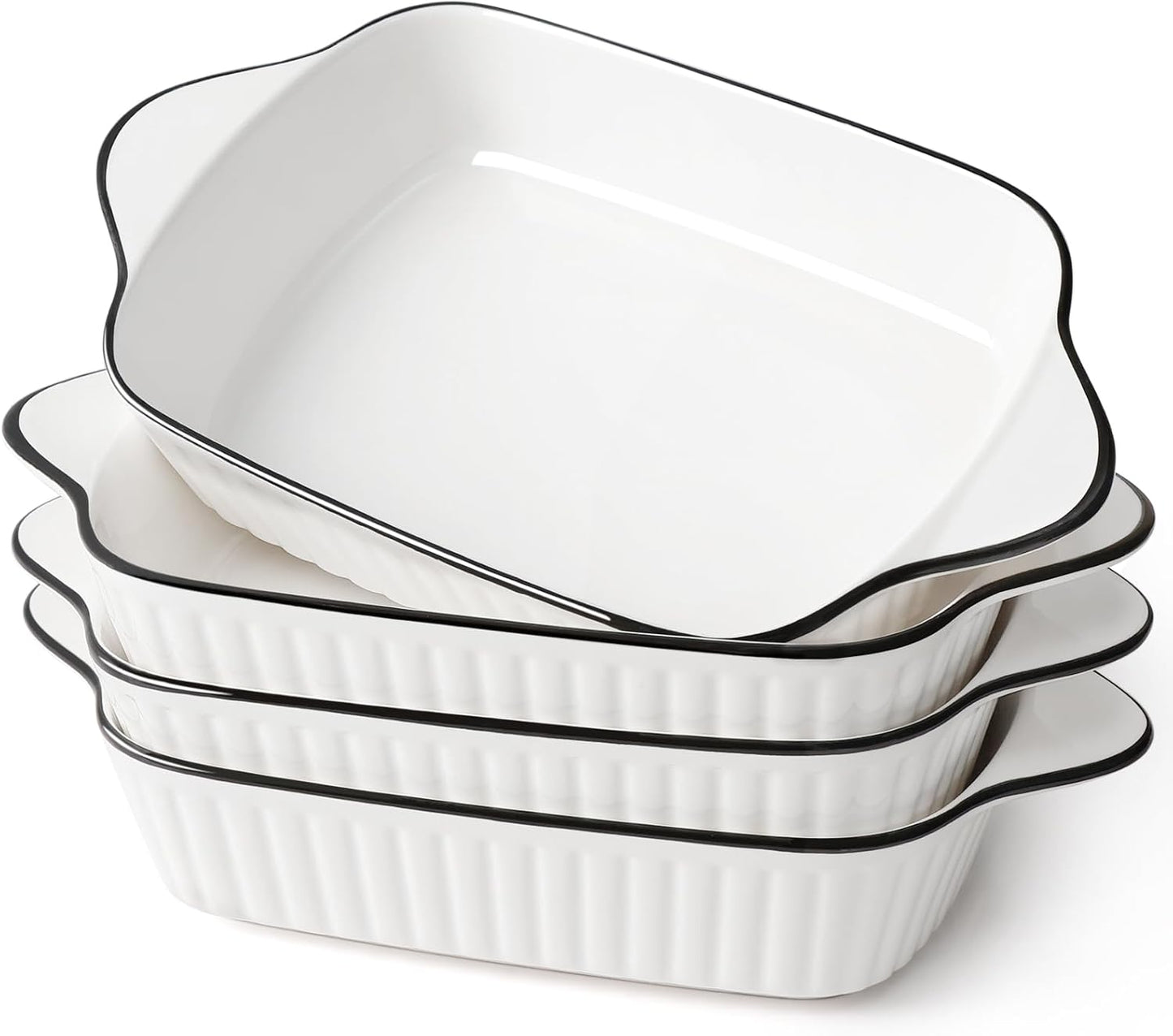 NUTRIUPS 34Oz Small Baking Dishes Set of 4 (8.1x5.7x2'')