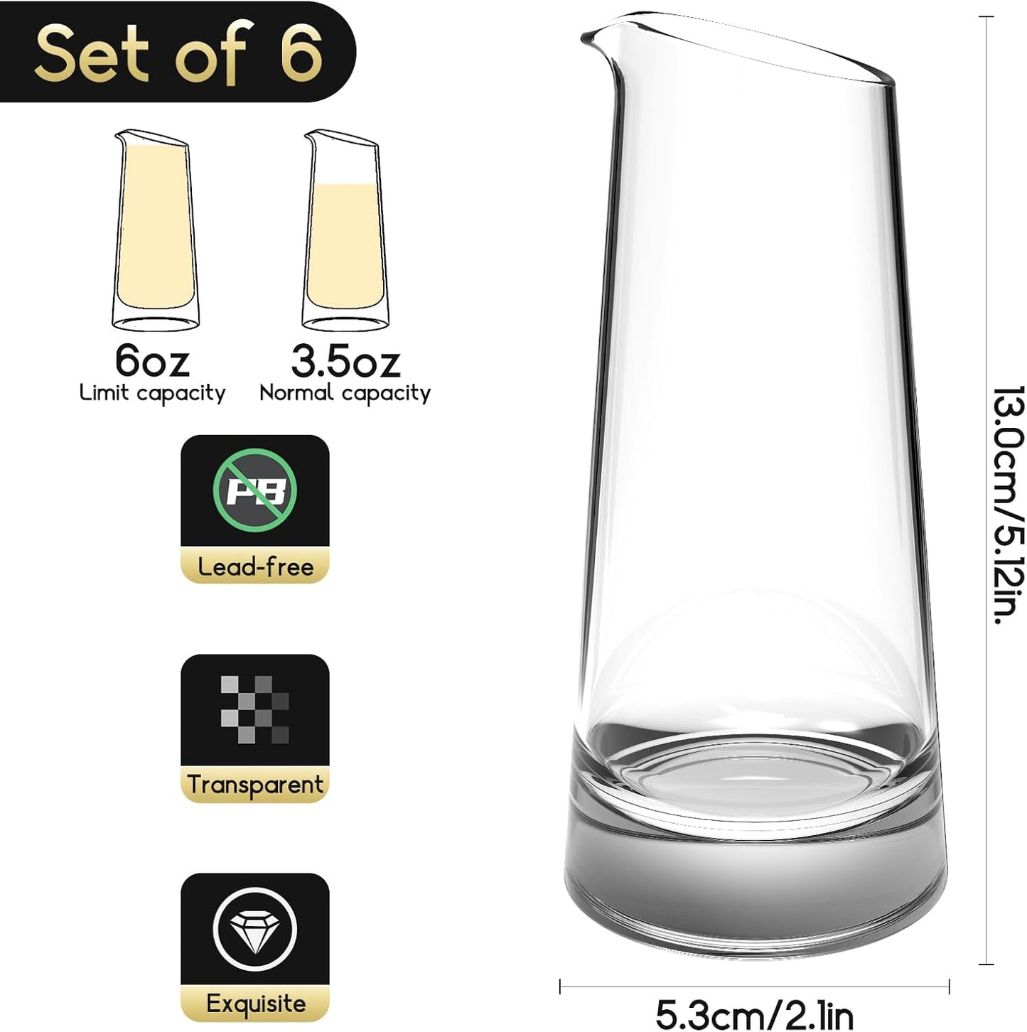 Set of 6 (6oz) Mini Carafe Decanters