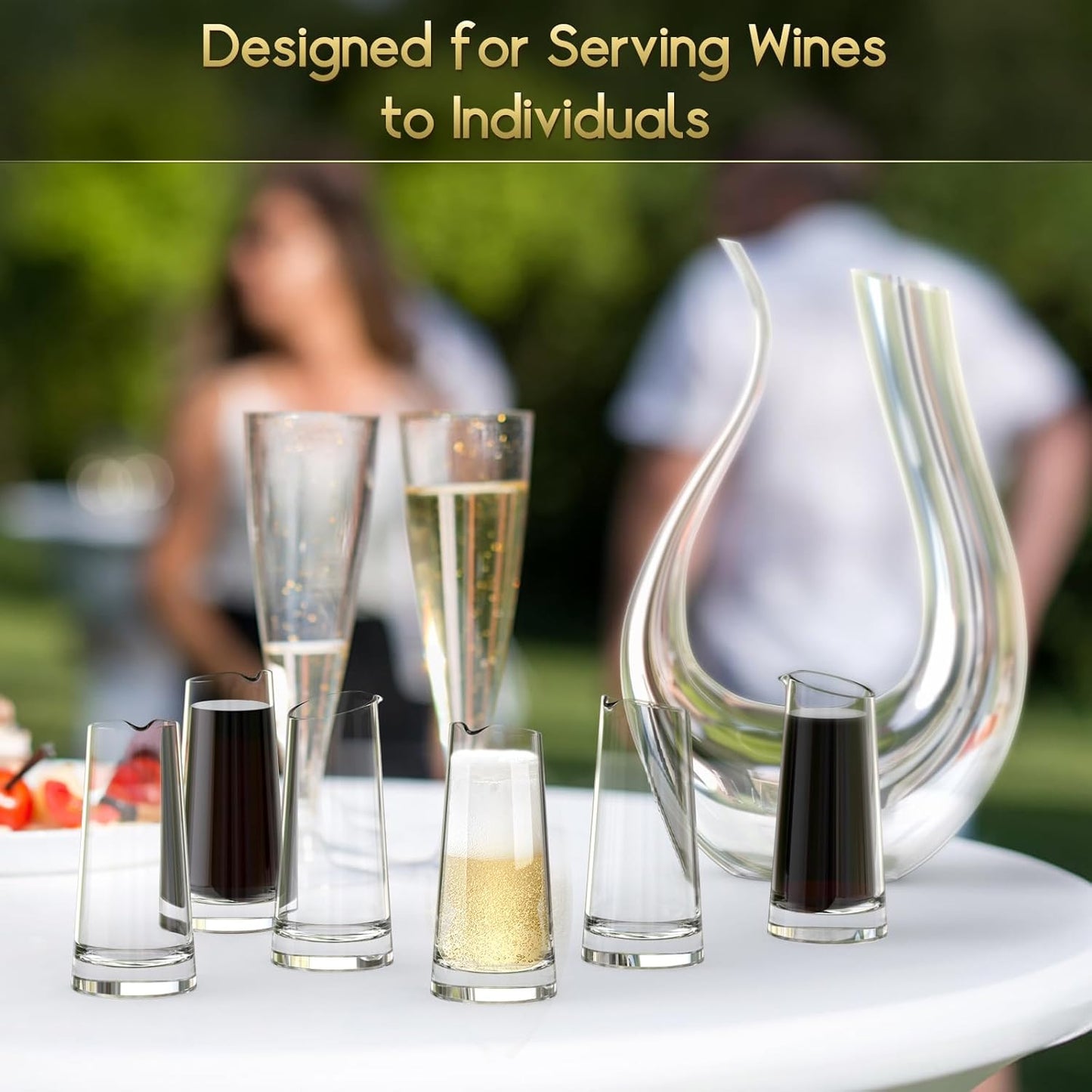 Set of 6 (6oz) Mini Carafe Decanters