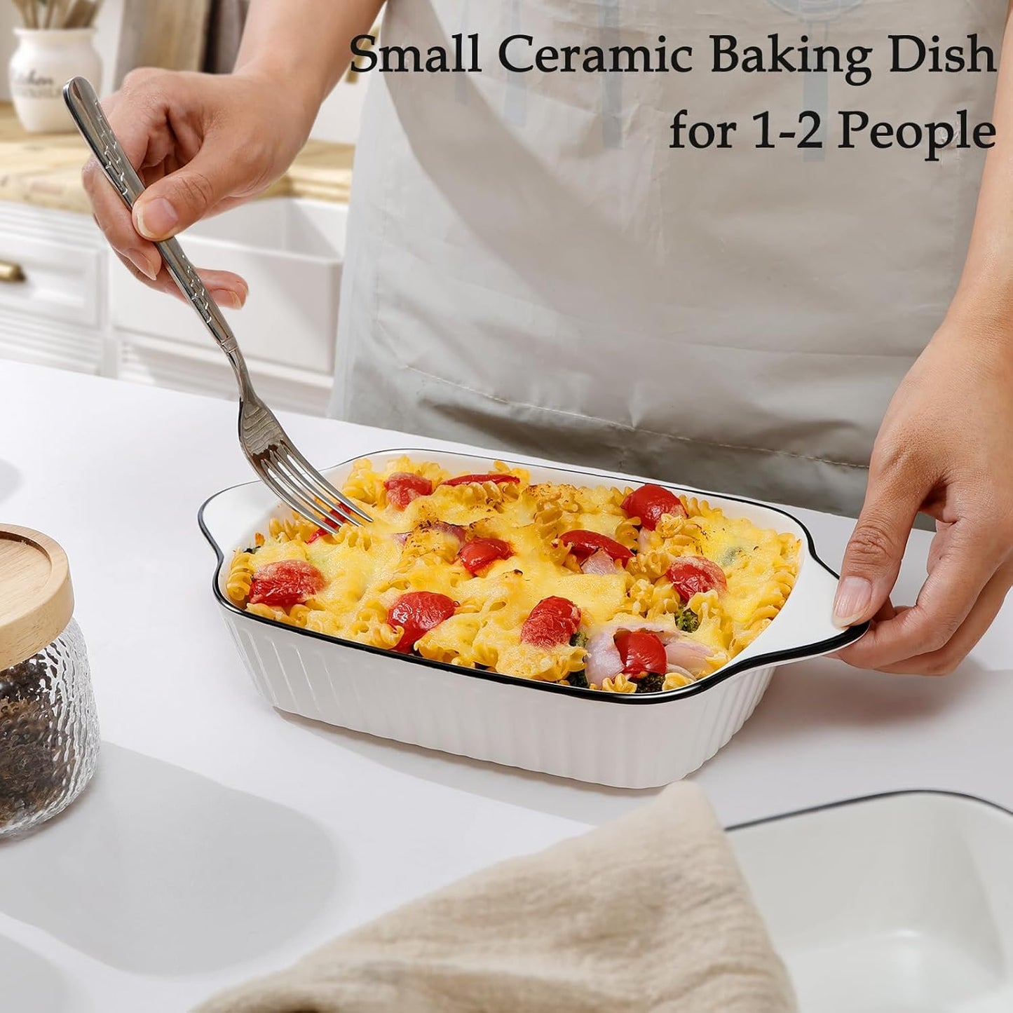 NUTRIUPS 34Oz Small Baking Dishes Set of 4 (8.1x5.7x2'')