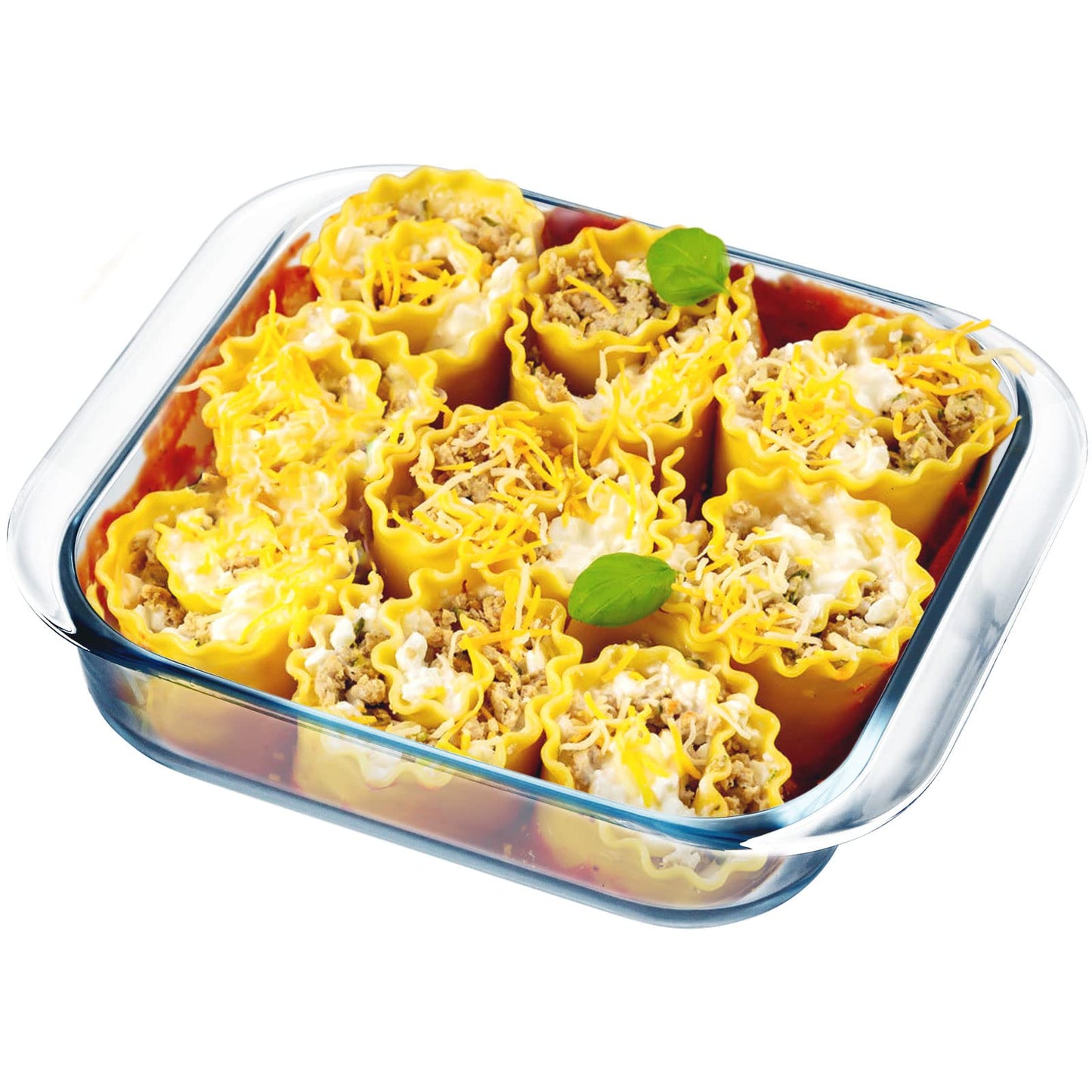 NUTRIUPS 2.4QT Square Glass Baking Dishes, 9x9In Square Baking Dish, Glass Baking Dish for Oven