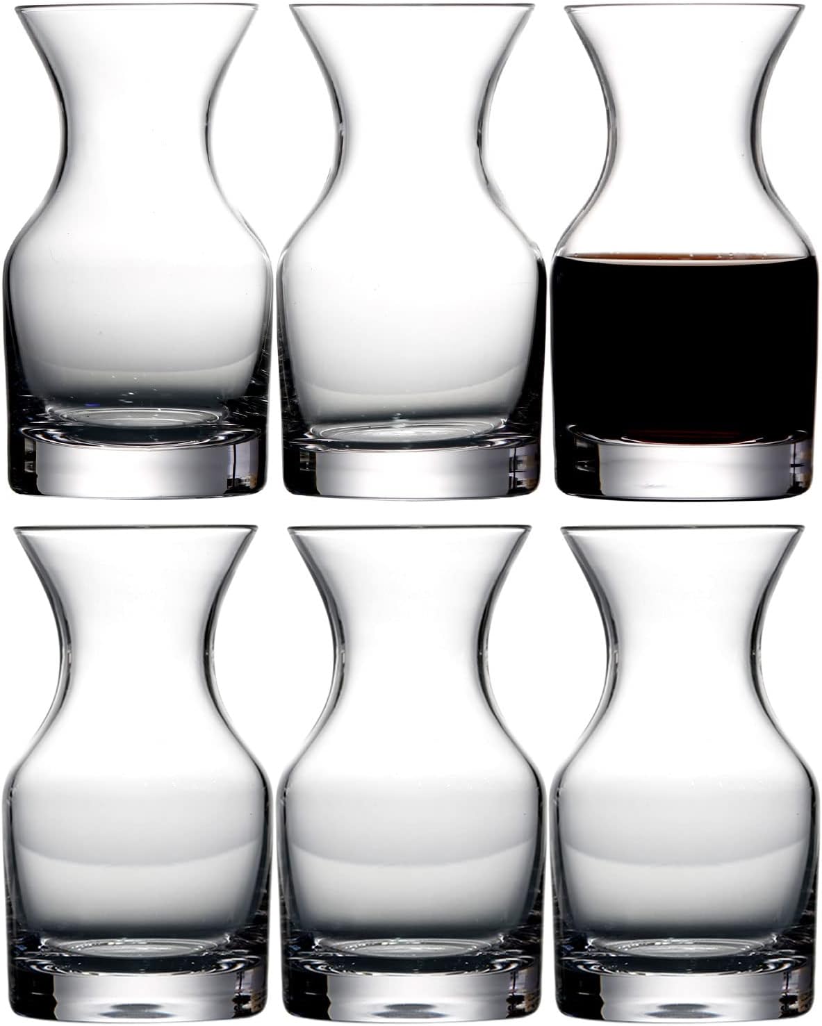 NUTRIUPS Small Individual Wine Decanter (Set of 6 8.5oz)