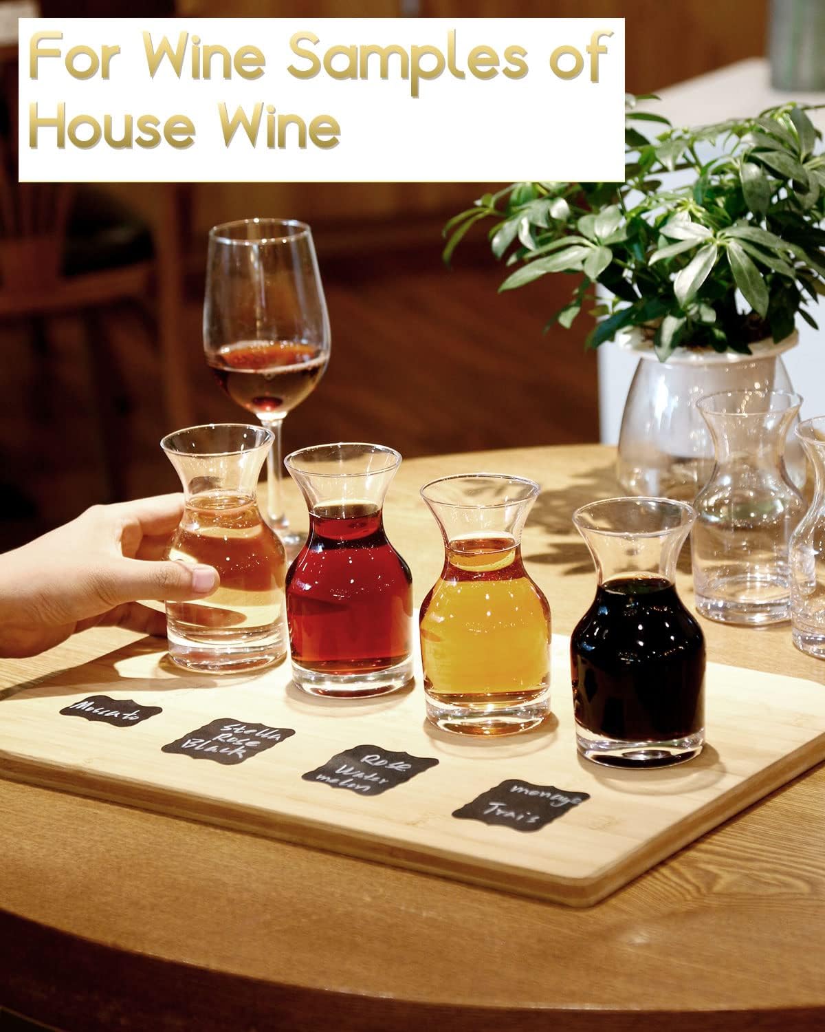 NUTRIUPS Small Individual Wine Decanter (Set of 6 8.5oz)