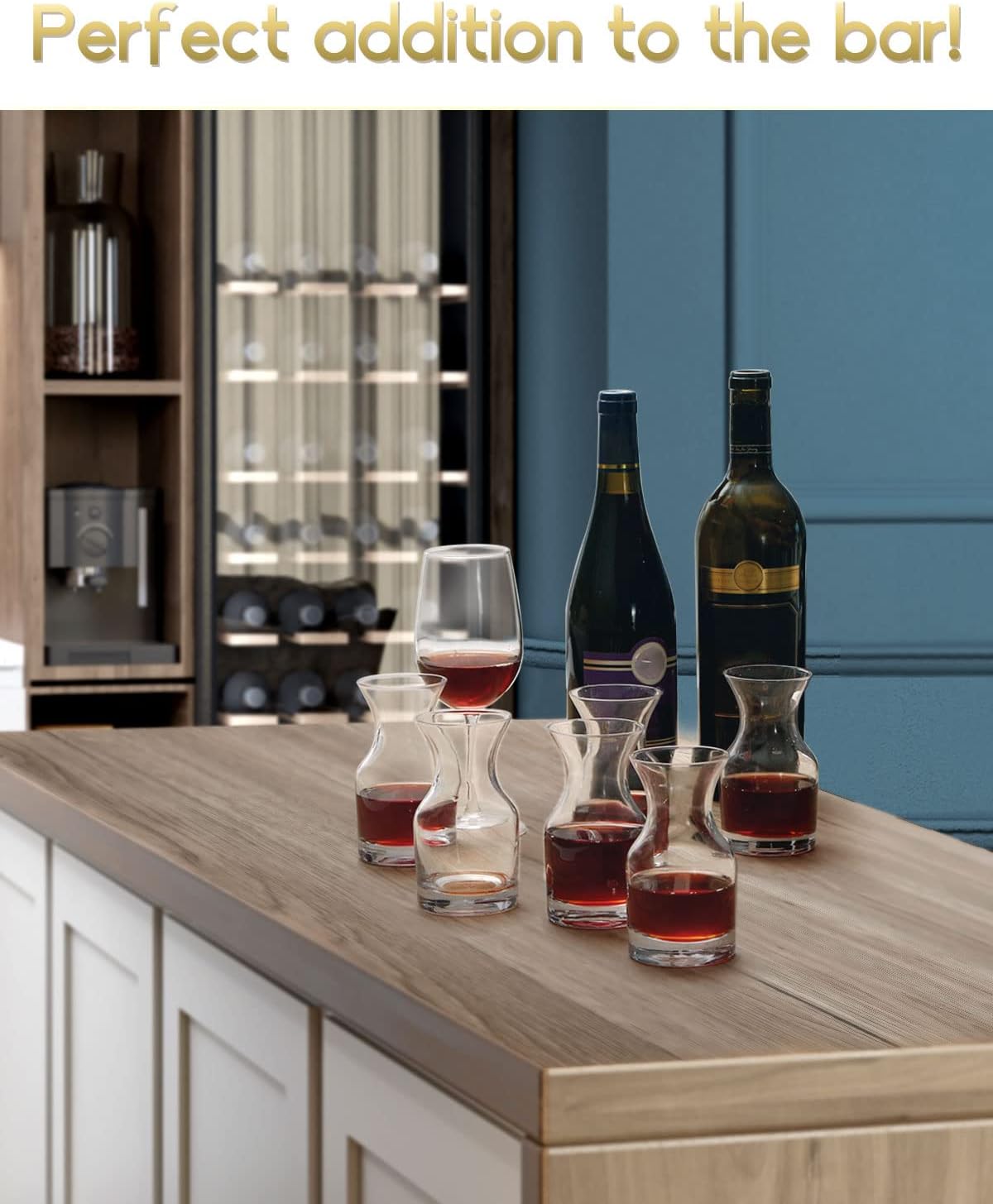 NUTRIUPS Small Individual Wine Decanter (Set of 6 8.5oz)