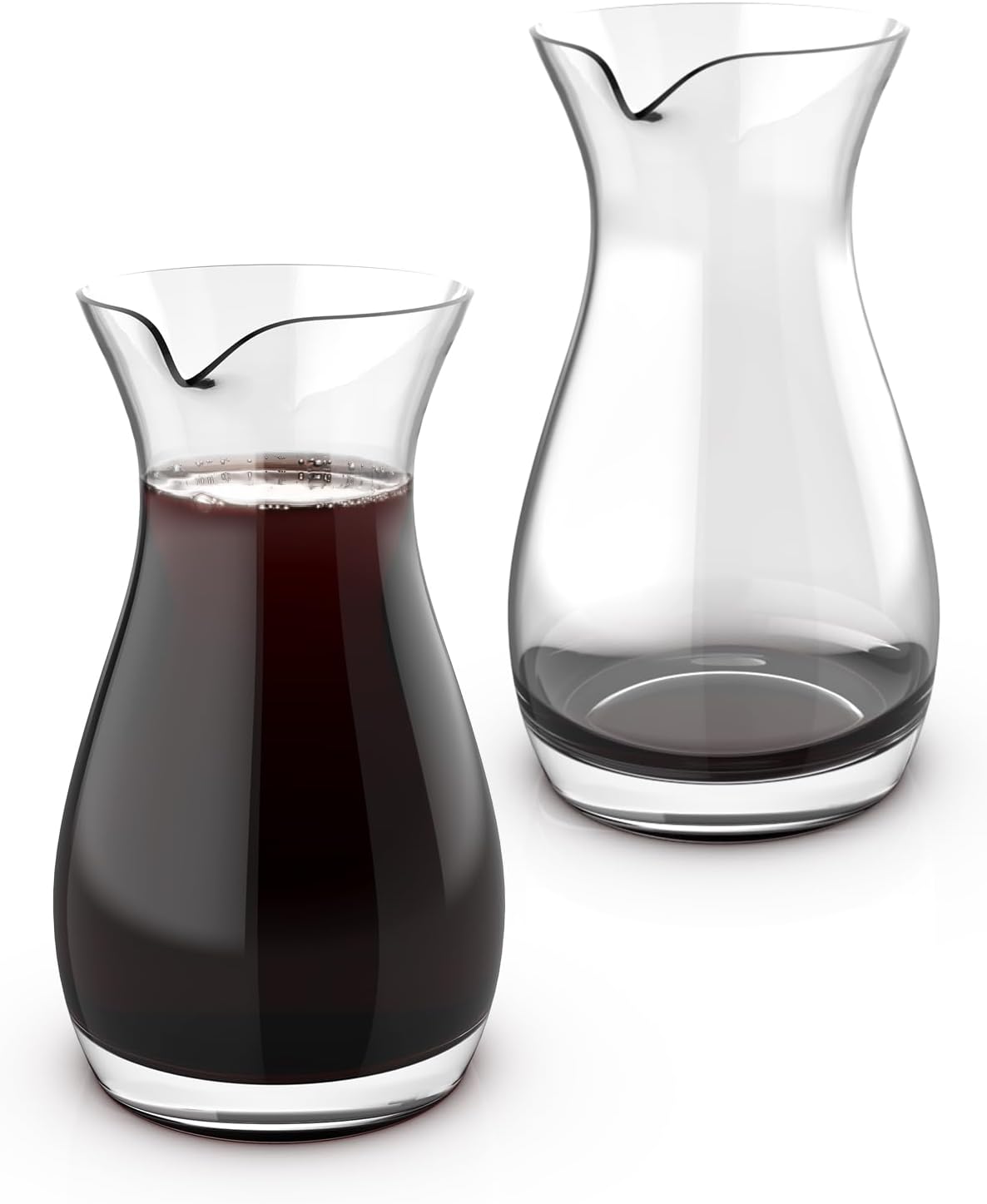 Set of 2 (11.5oz) Small Individual Wine Decanter