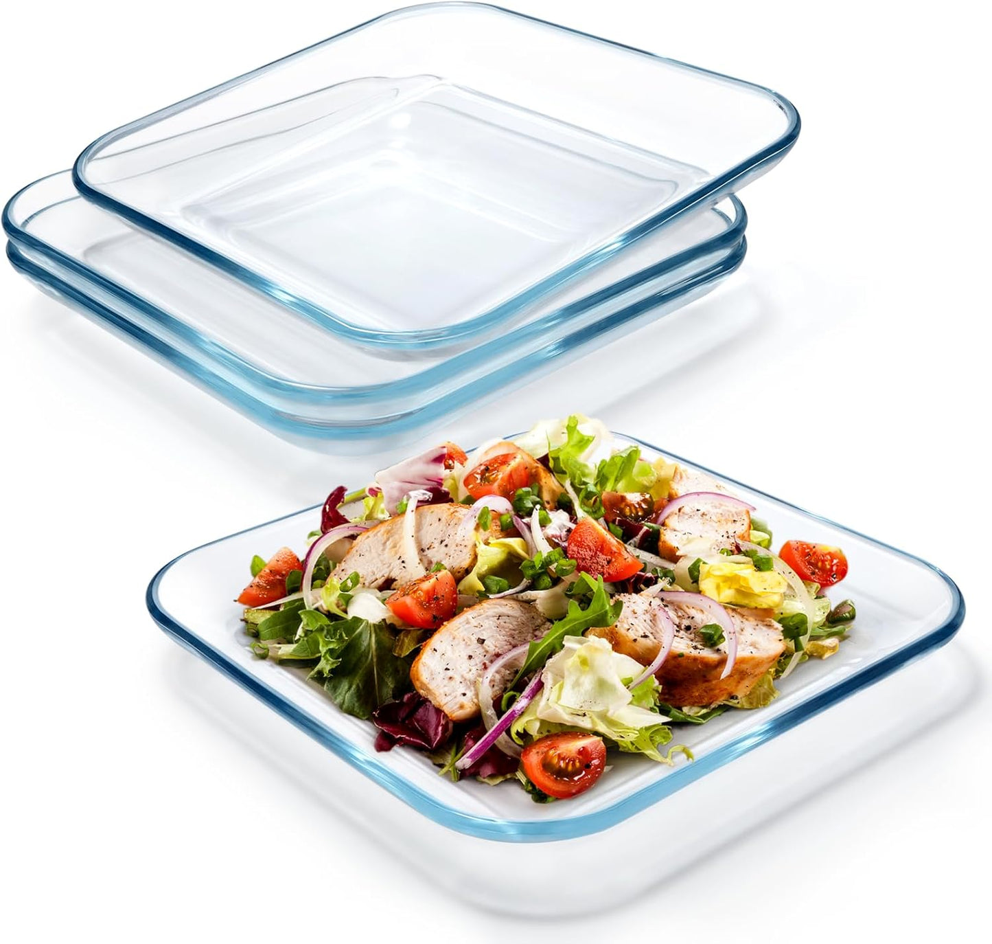 NUTRIUPS Clear Glass Plates (9" (Set of 4))
