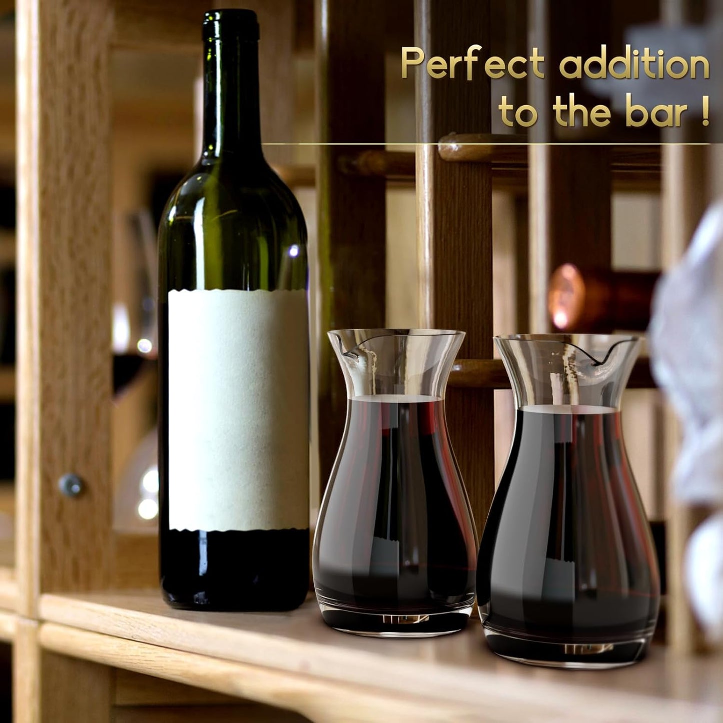 Set of 2 (11.5oz) Small Individual Wine Decanter