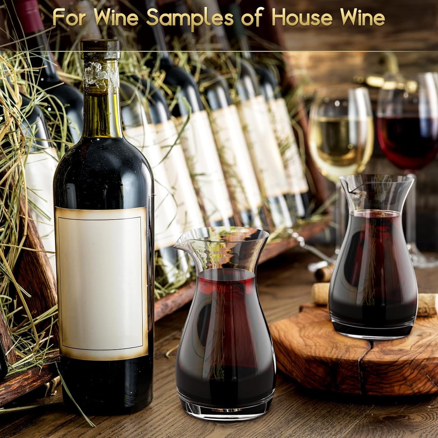 Set of 2 (11.5oz) Small Individual Wine Decanter