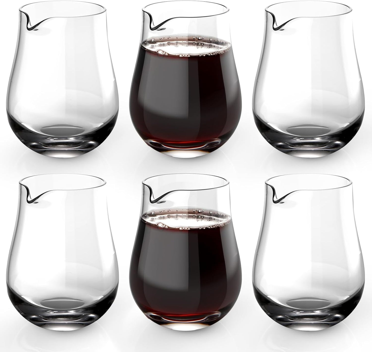 NUTRIUPS Small Individual Wine Decanter (Set of 6 6.5oz)