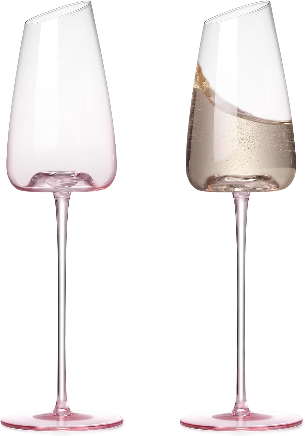 NUTRIUPS Pink Champagne Flutes Glasses