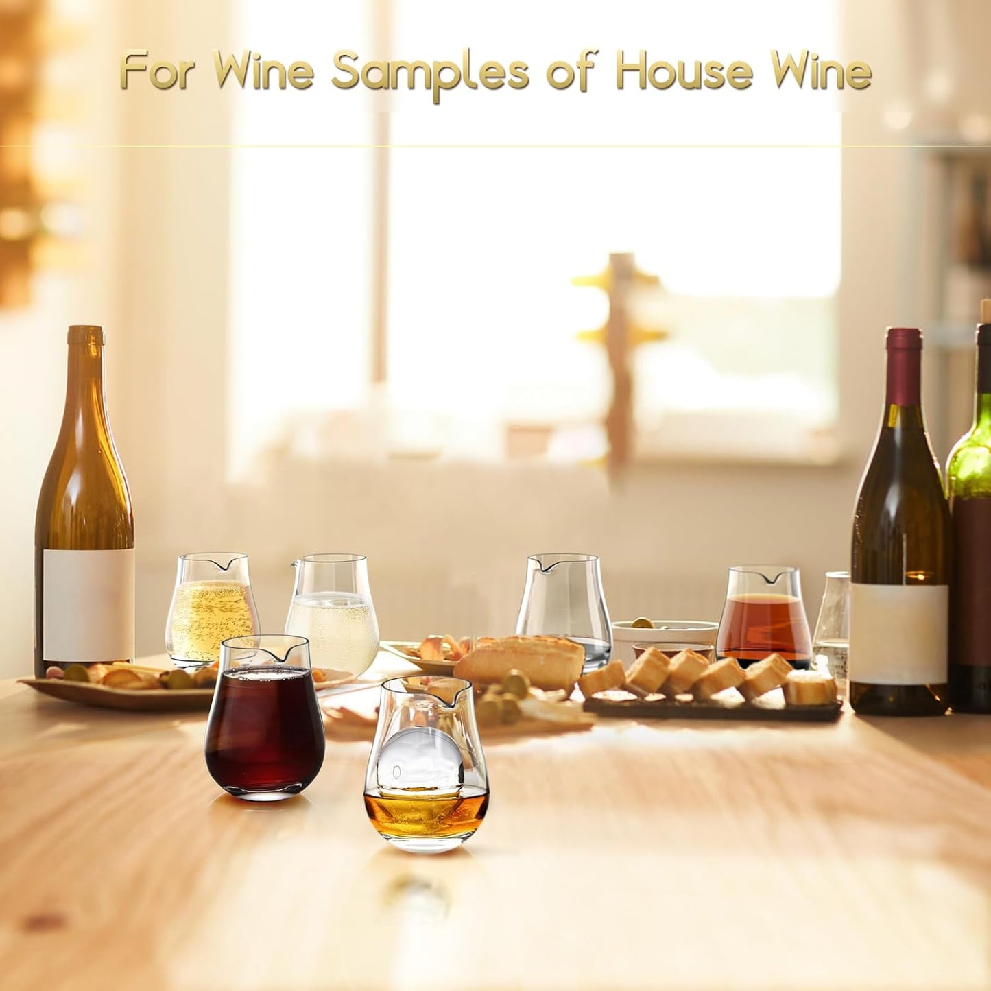 NUTRIUPS Small Individual Wine Decanter (Set of 6 6.5oz)