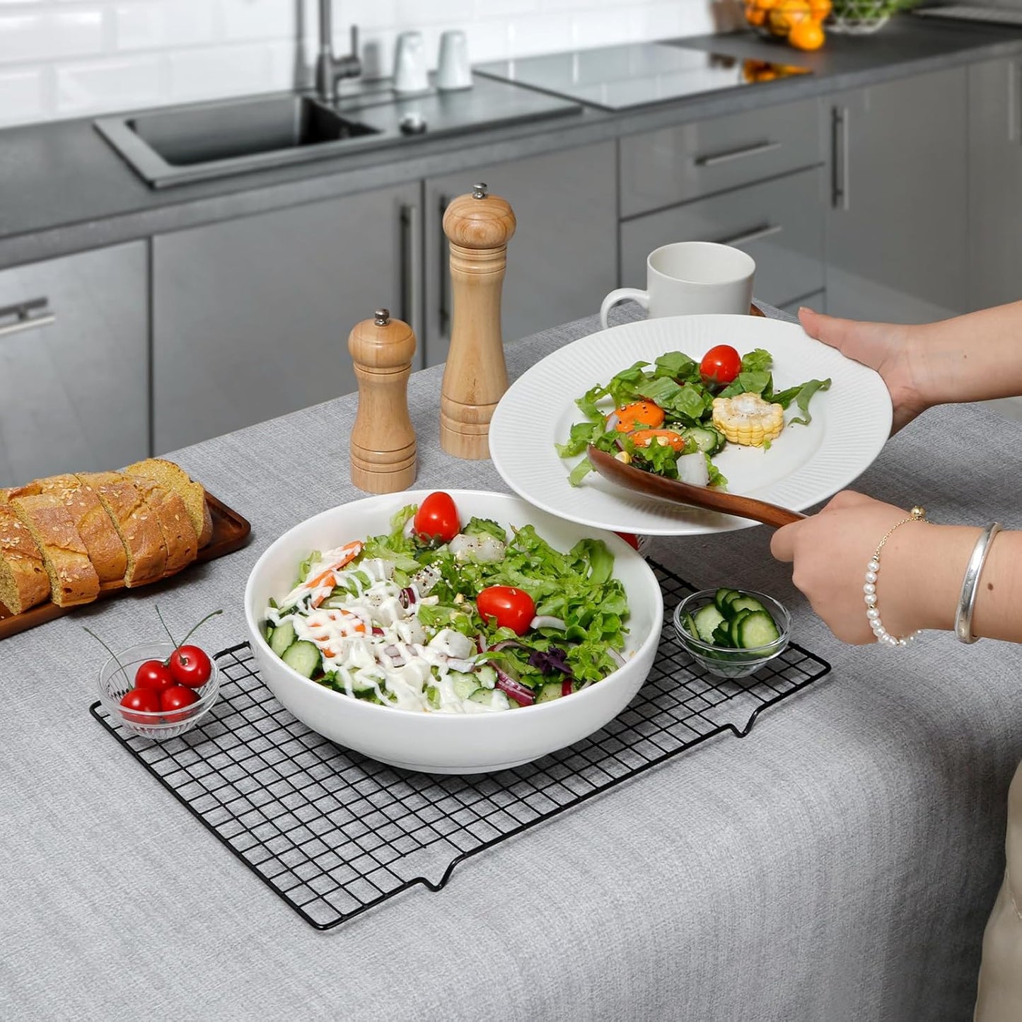 NUTRIUPS 10in/77oz Serving Bowls (Set of 2)