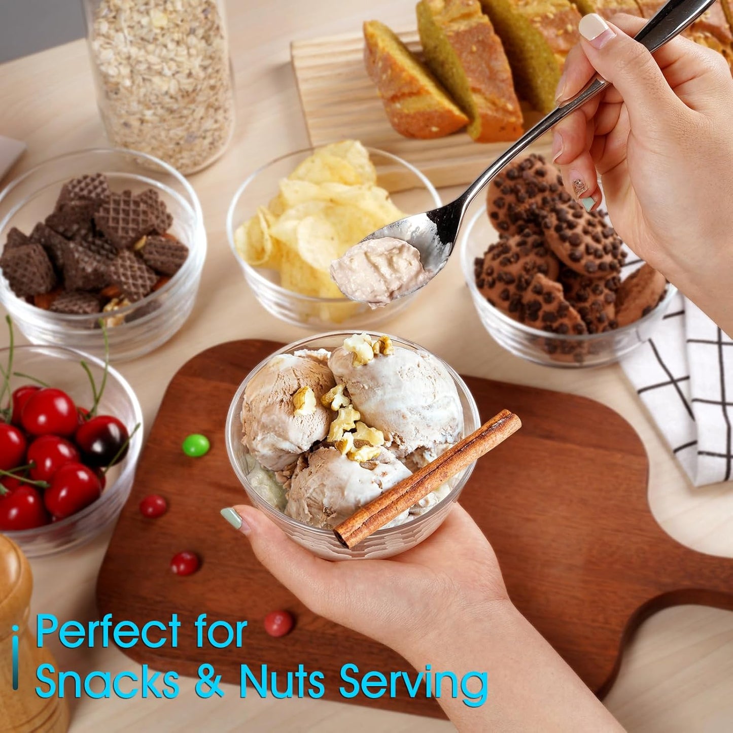 NUTRIUPS 4.5in/10oz Glass Bowls (Set of 6)