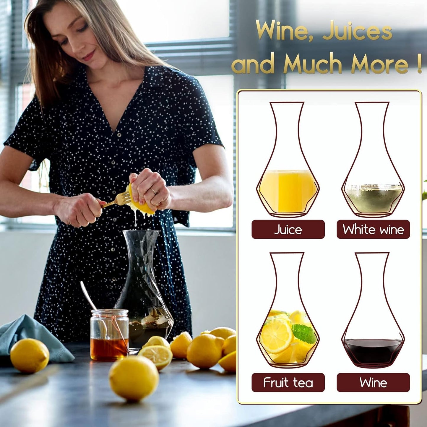 NUTRIUPS Decanter for Wine Red (Vase)