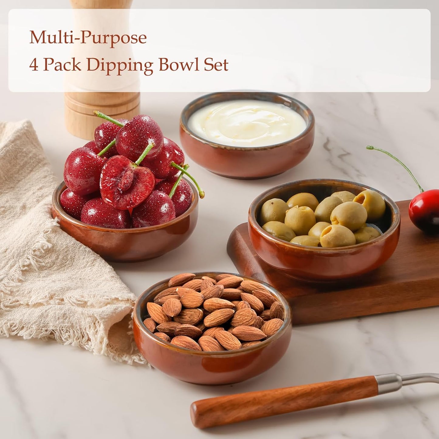 NUTRIUPS 3.2in/2oz Soy Sauce Dish Set of 4