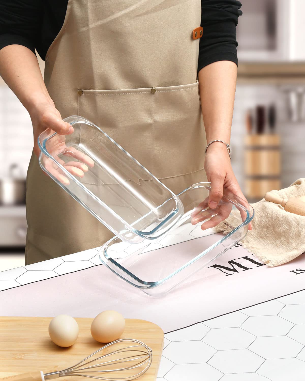 1 Liter Mini (5.5in x 8in) Glass Baking Dish for Oven