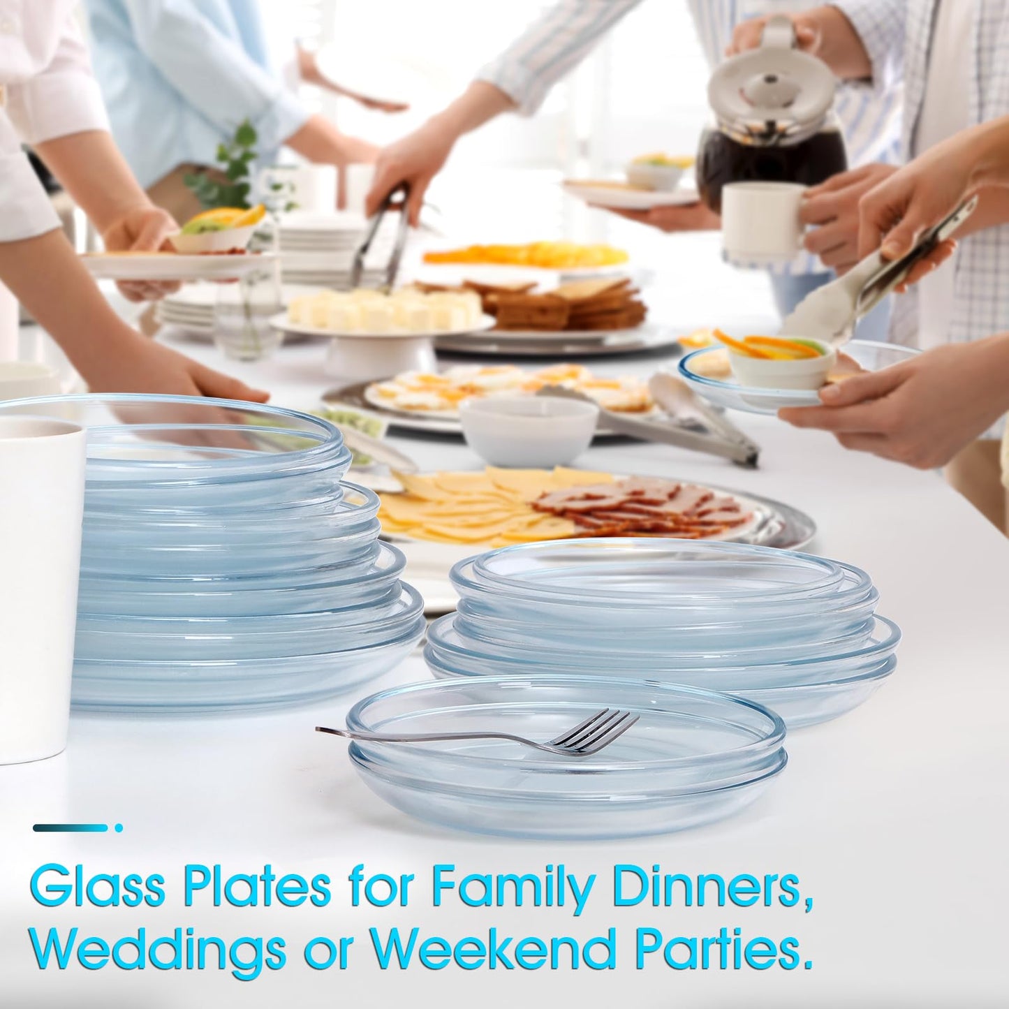 NUTRIUPS 2 Pack 10 inch Glass Plates