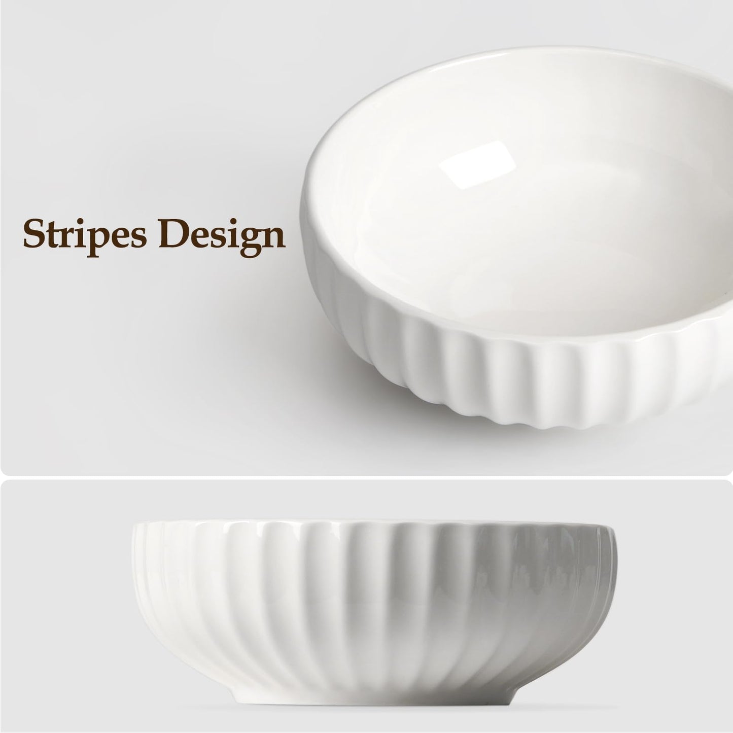 NUTRIUPS Serving Bowls, 84/50/23oz, 10/8/6 in, Set of 3