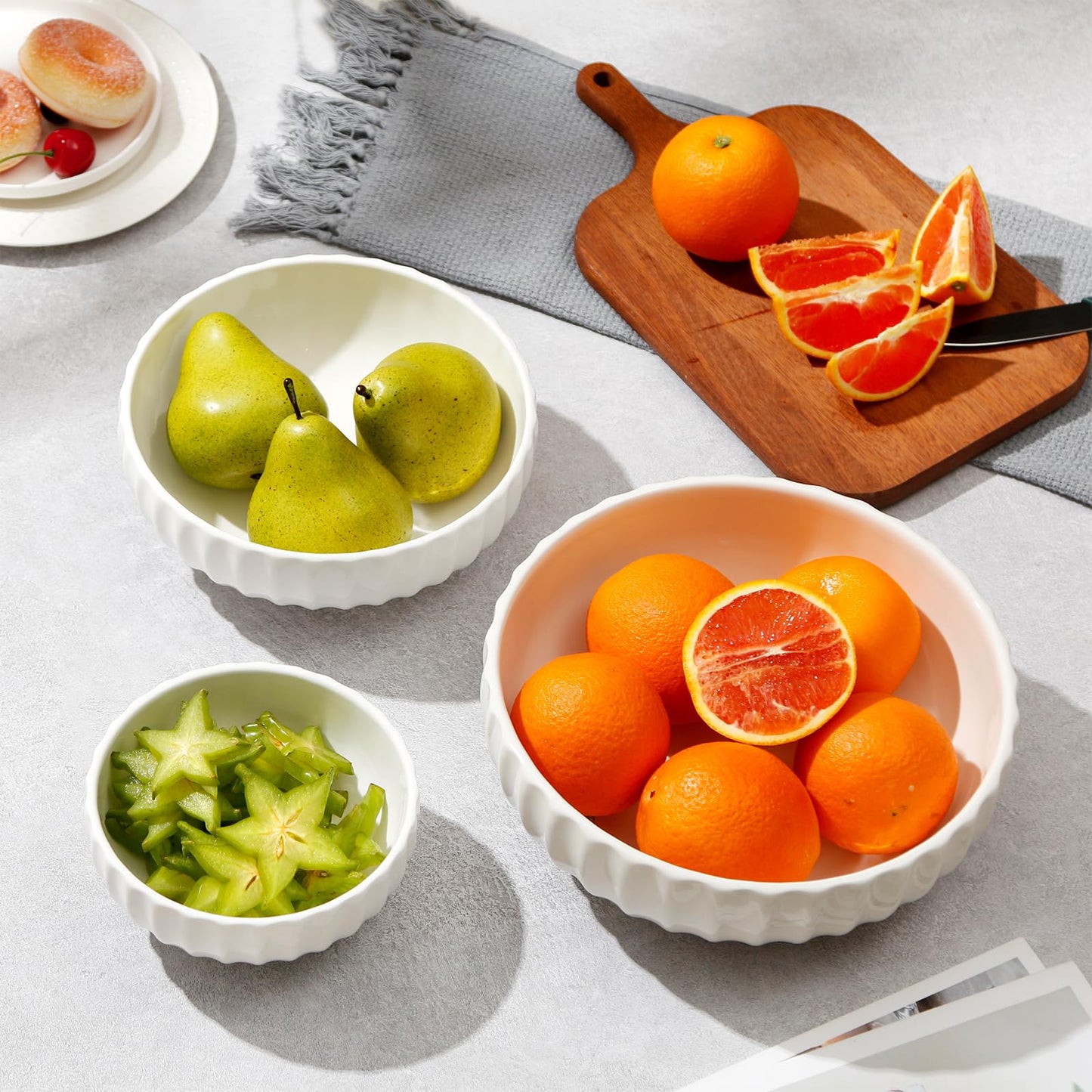 NUTRIUPS Serving Bowls, 84/50/23oz, 10/8/6 in, Set of 3