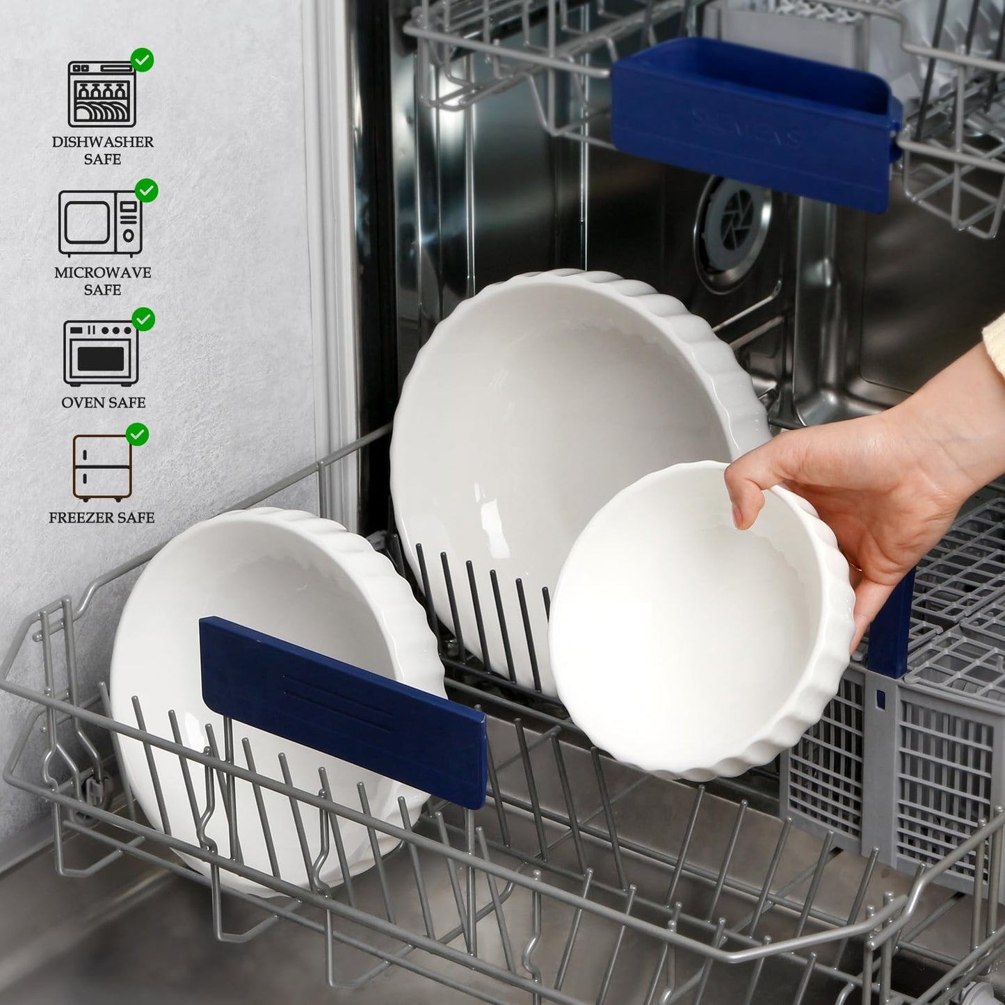 NUTRIUPS Serving Bowls, 84/50/23oz, 10/8/6 in, Set of 3