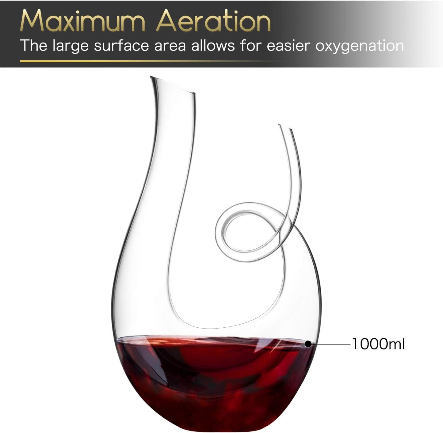 Wine Decanters by NUTRIUPS, 1.7L, Clear