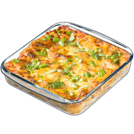 NUTRIUPS 1.7QT Glass Baking Pan, Square Baking Dish for Oven