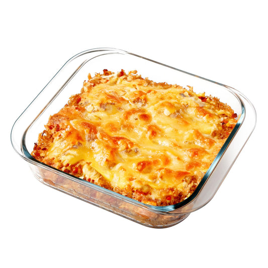 NUTRIUPS 2.4QT Square Glass Baking Dishes, 9x9In Square Baking Dish, Glass Baking Dish for Oven