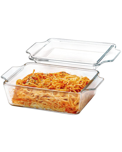 Glass Casserole Dish With Lid, Mini-1 QT (5.7in x 7in)