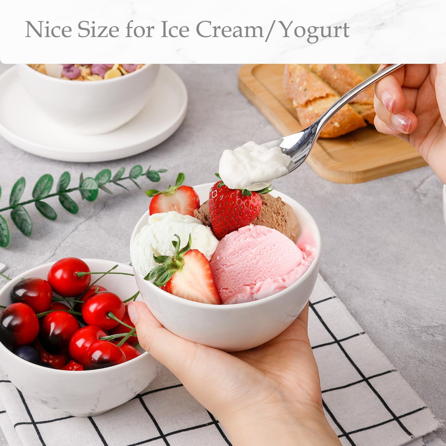 NUTRIUPS 4.5in/10oz Ice Cream Bowl (Set of 8)