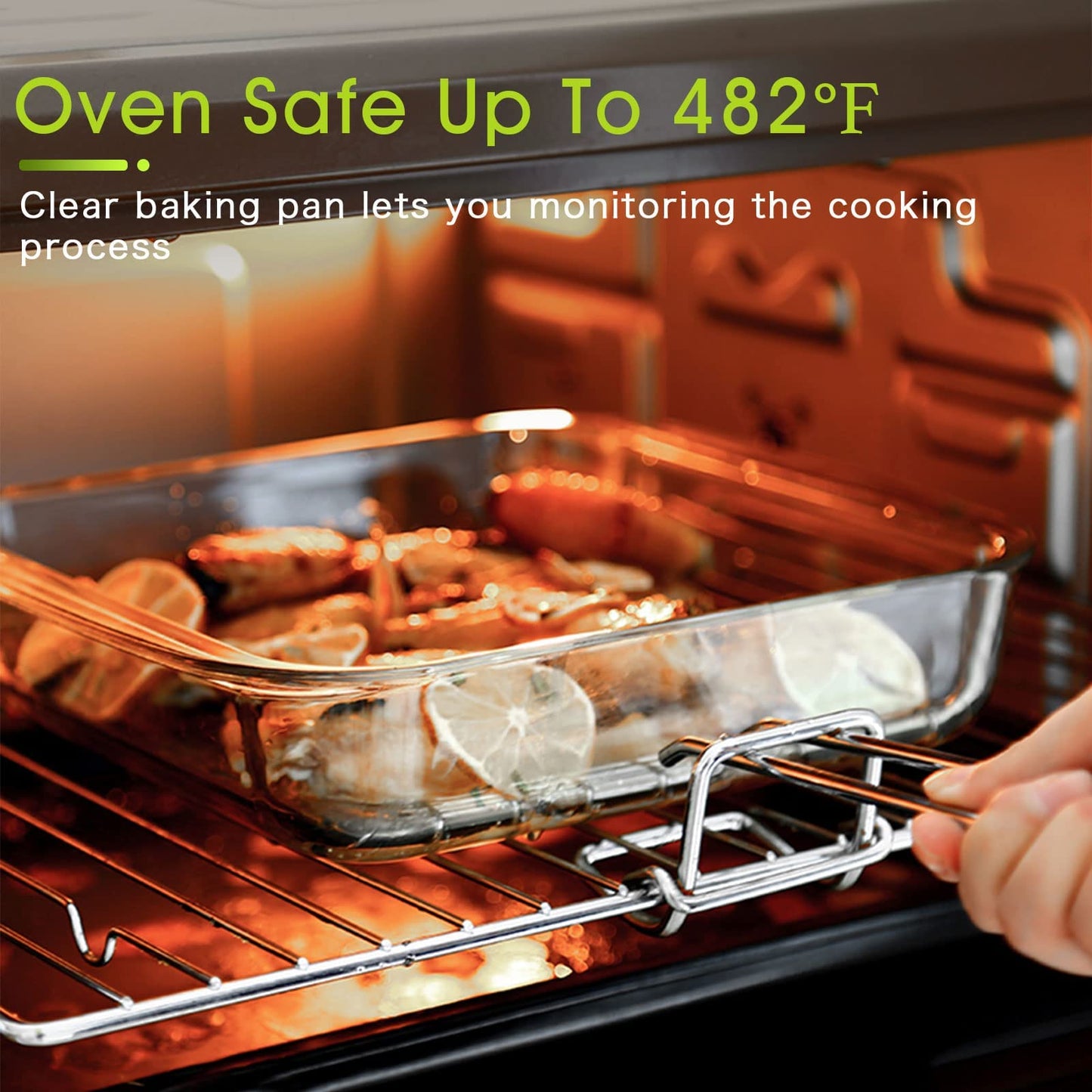 NUTRIUPS 2.4QT Square Glass Baking Dish (9x9In)